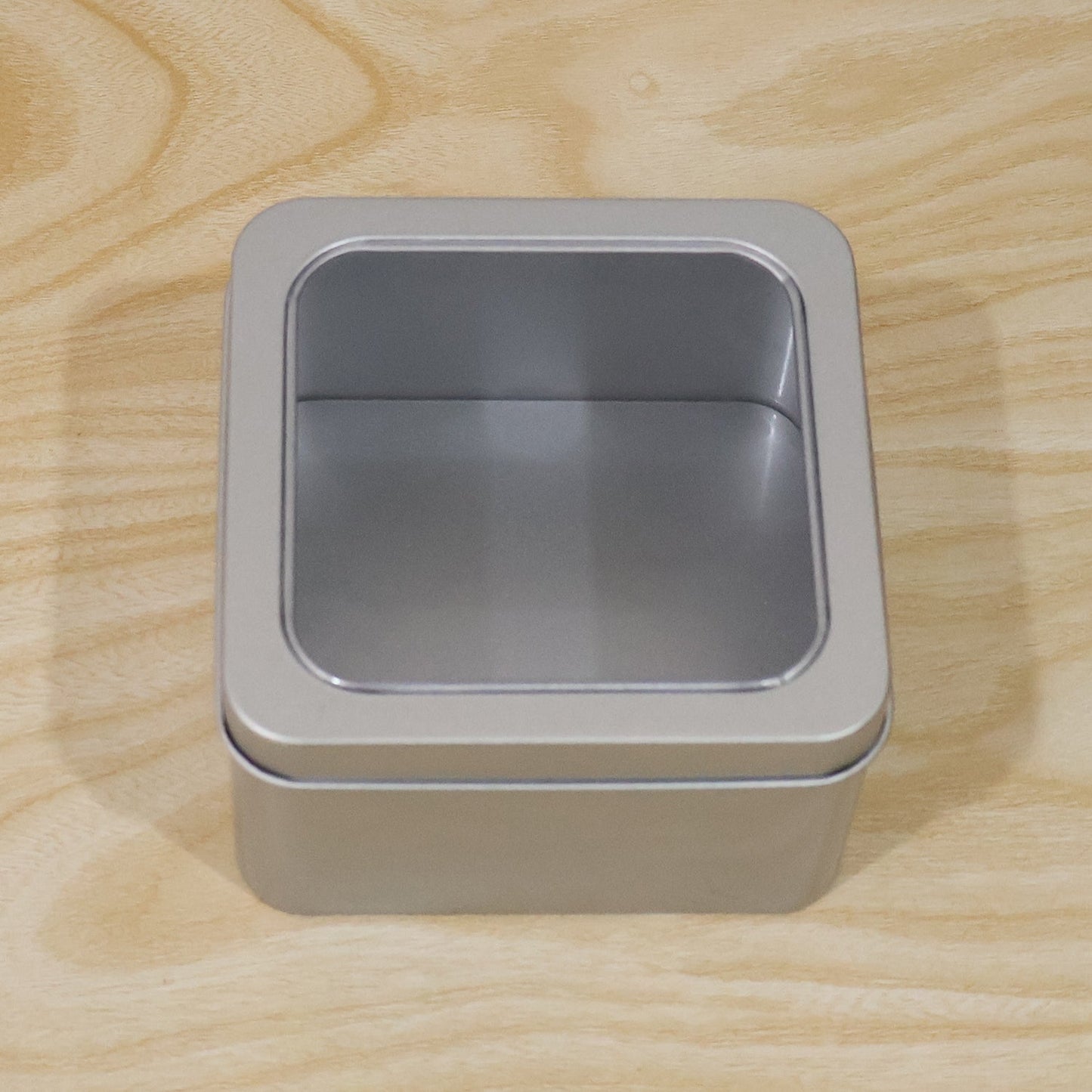 Storage tin box white bg