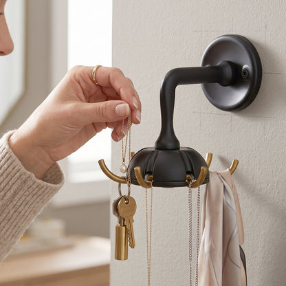 Heavy Duty Wall Mounted Multi Hook for Keys & Bags