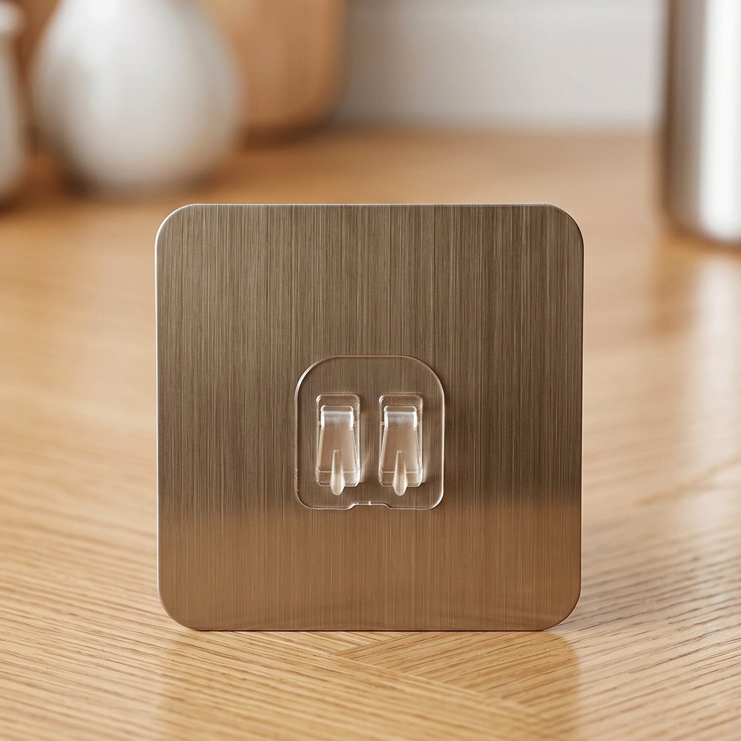 Punch-free strong holding wall hook ideal for kitchen or bathroom essentials.
