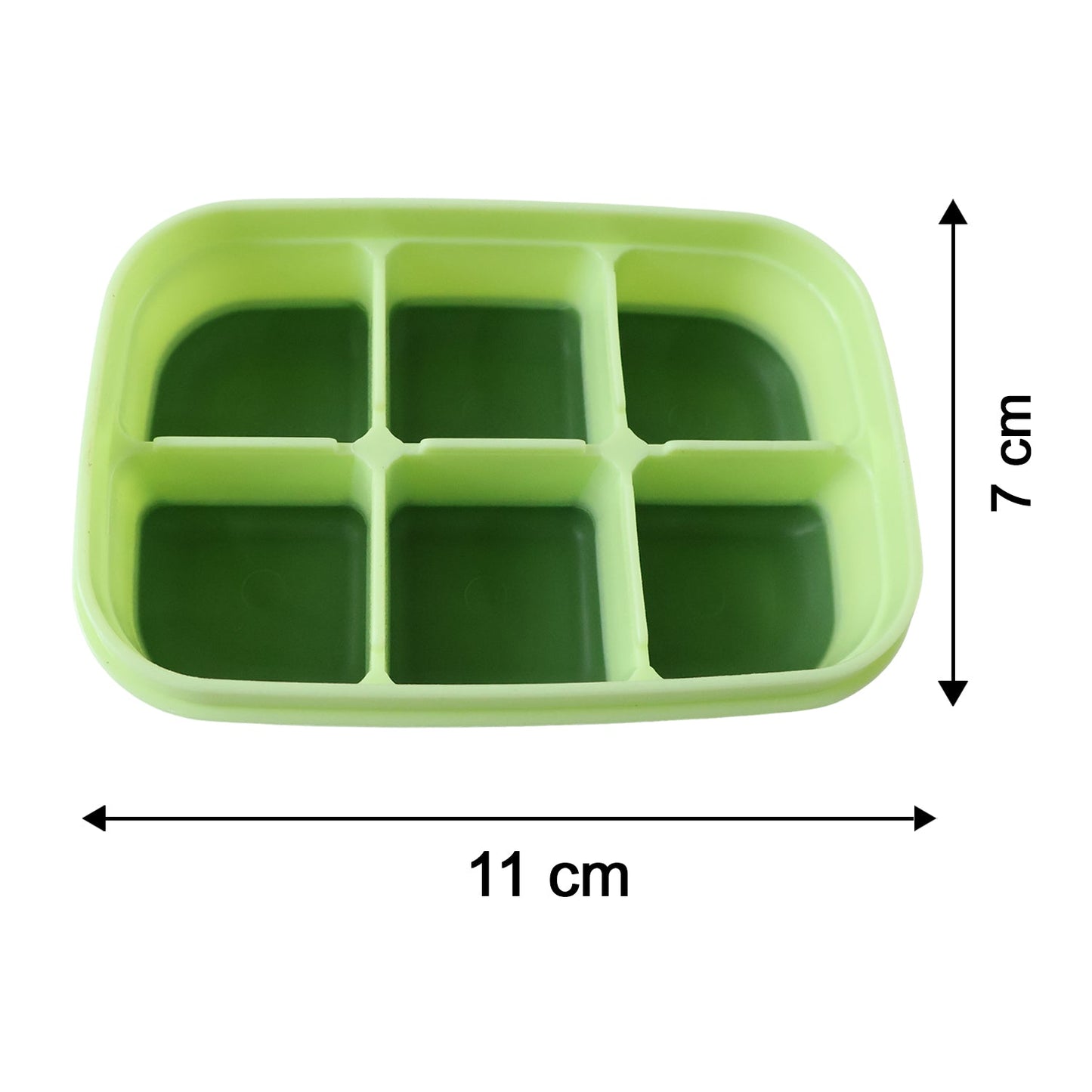 Mini Plastic 6 Cavity Fridge Storage Tray Ice Cube