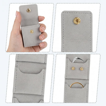 4 pocket travel roll bag for necklaces, bracelets and studs
