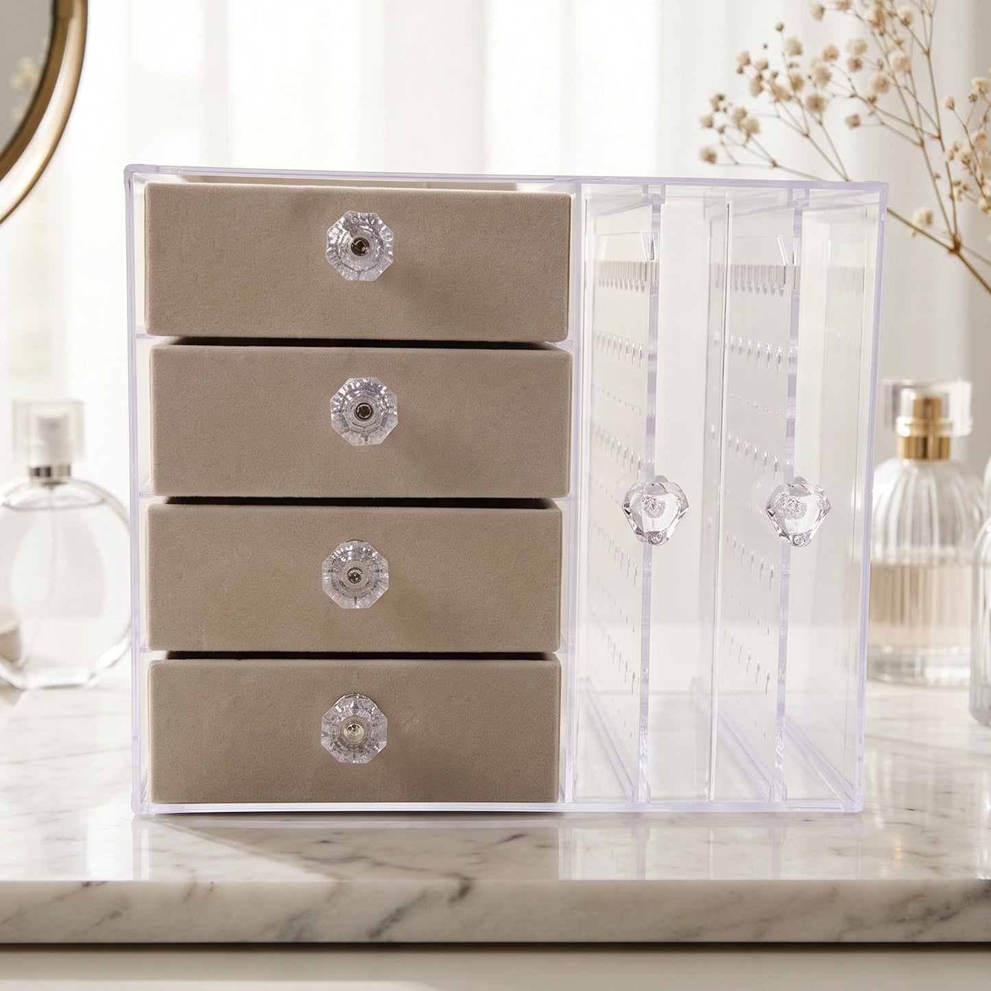 Durable jewellery drawer organizer for tidy storage