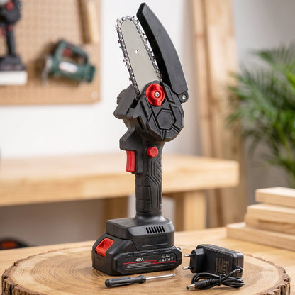 Cordless chainsaw battery charger set