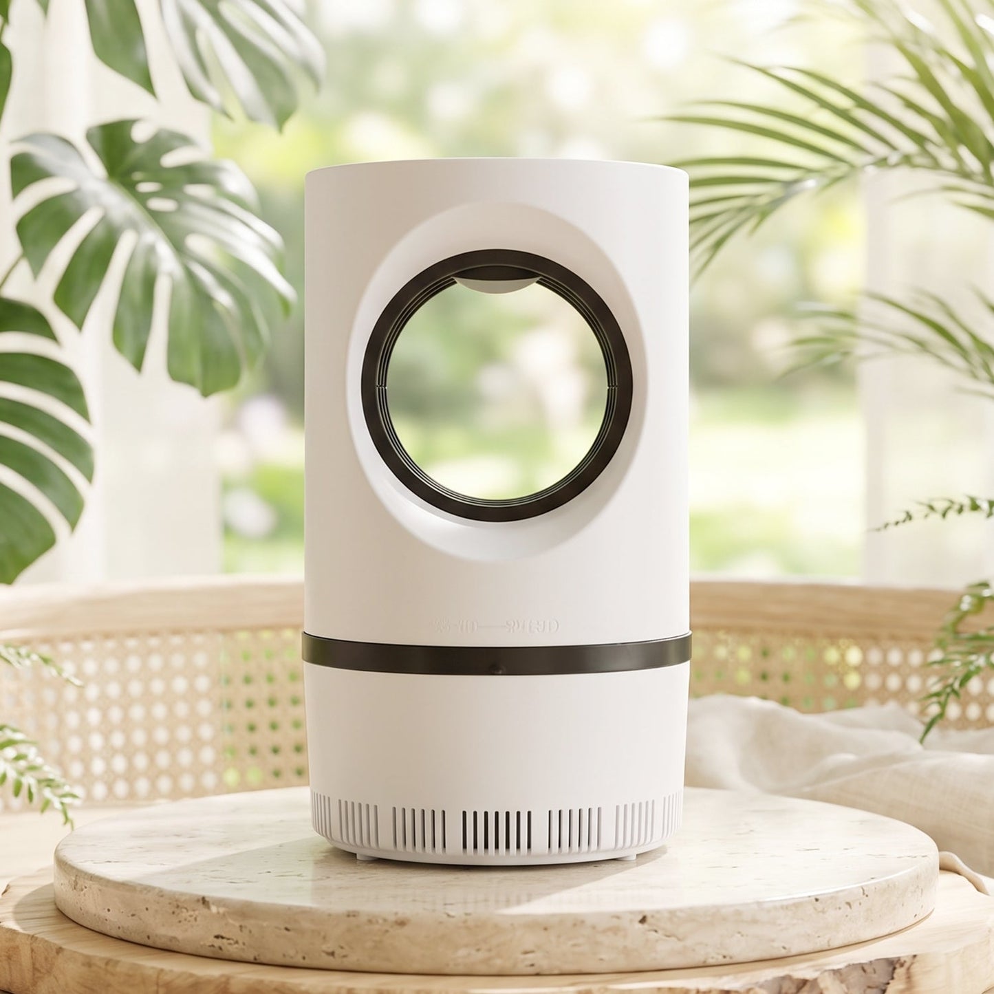 Electric mosquito lamp placed in a bedroom for indoor pest control
