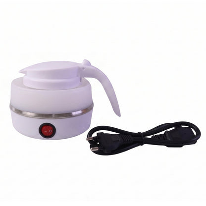 Space saving travel kettle that collapses flat for packing