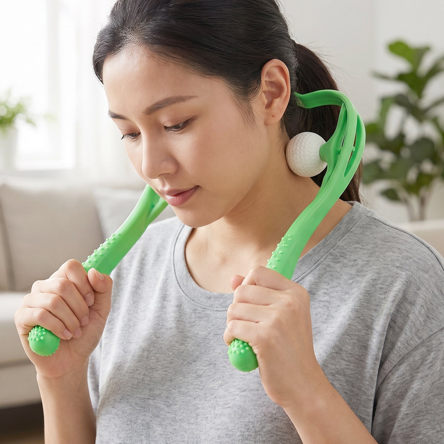 Manual massager leg arm use