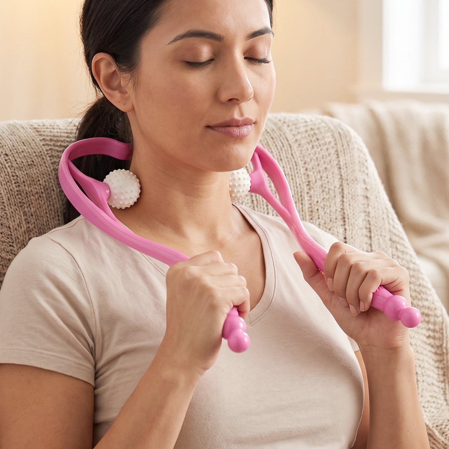 Pink massager front view