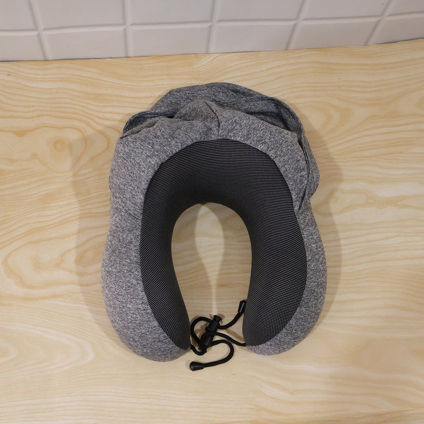 Lightweight U shaped hooded pillow for restful travel