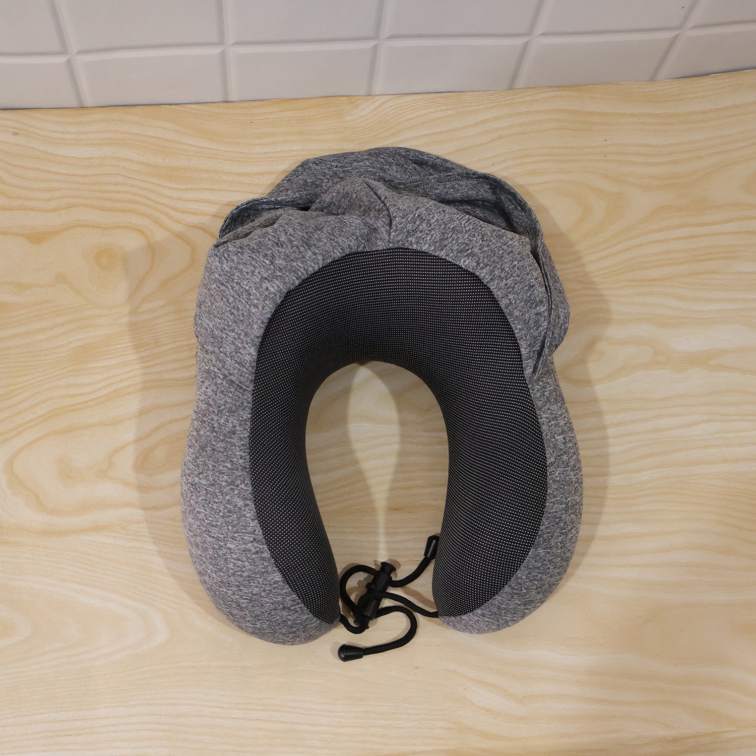 Lightweight U shaped hooded pillow for restful travel