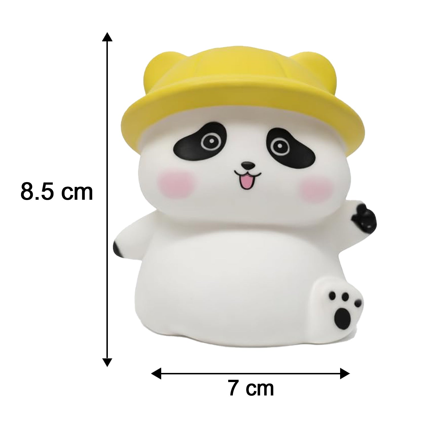 Soft silicone panda in hat lamp for kids night time comfort