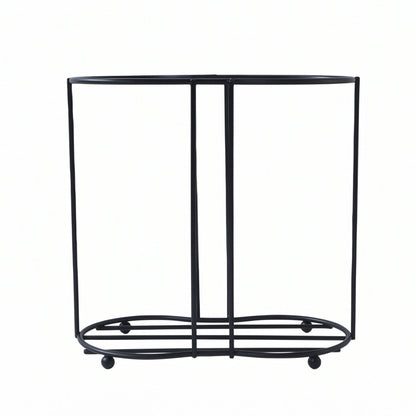 Modern metal beverage cup organizer rack for countertops