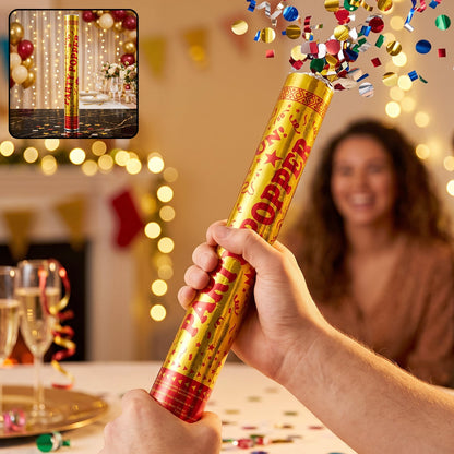 Golden Party Popper Confetti Cannon Shooter for Birthday and Celebration (1 Pc) product image