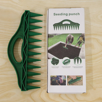 Seed planter tool for loosening soil and sowing in gardens