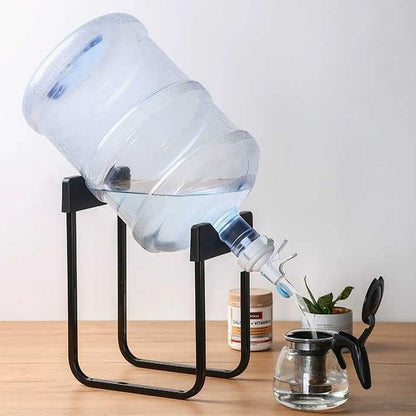 Water bottle stand with tap view