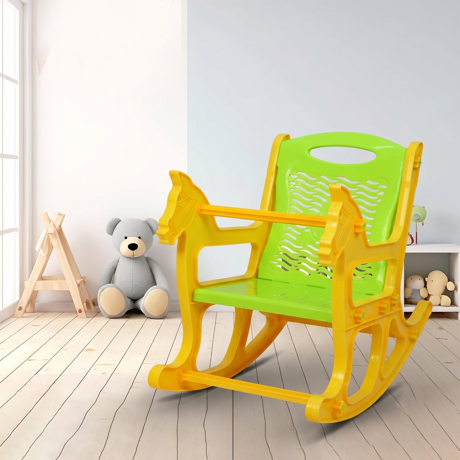 Kids rocking horse chair for balance and fun indoors