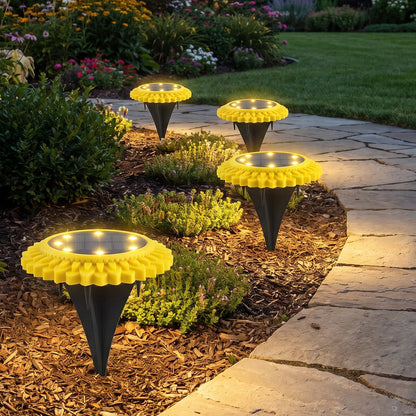 Garden Solar Light 4 Pc Sunflower Waterproof LED