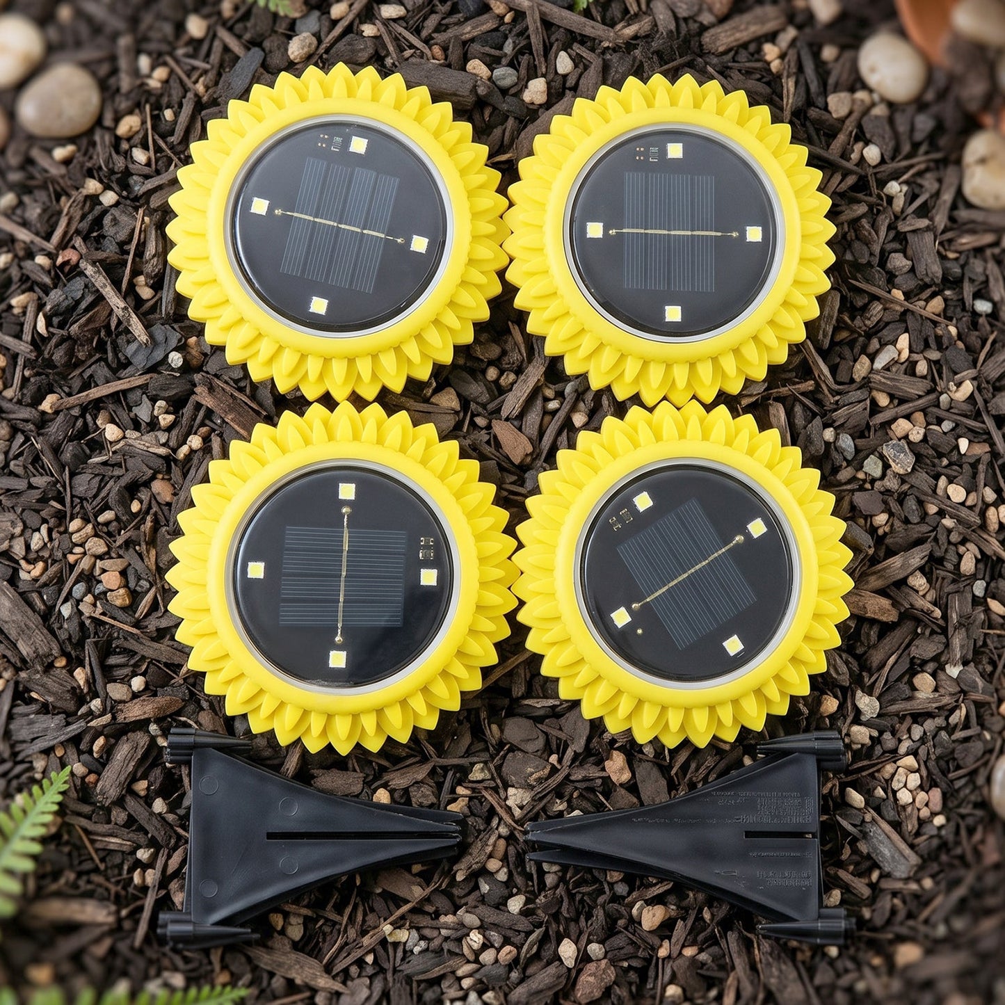 Garden Solar Light 4 Pc Sunflower Waterproof LED