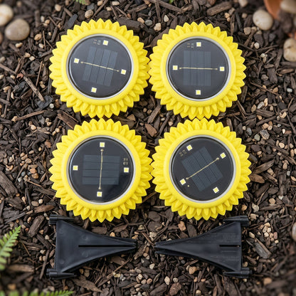 Garden Solar Light 4 Pc Sunflower Waterproof LED
