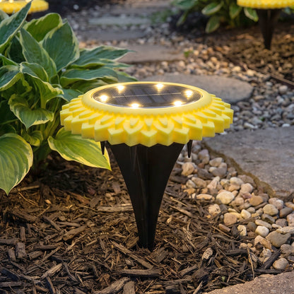 Garden Solar Light 4 Pc Sunflower Waterproof LED