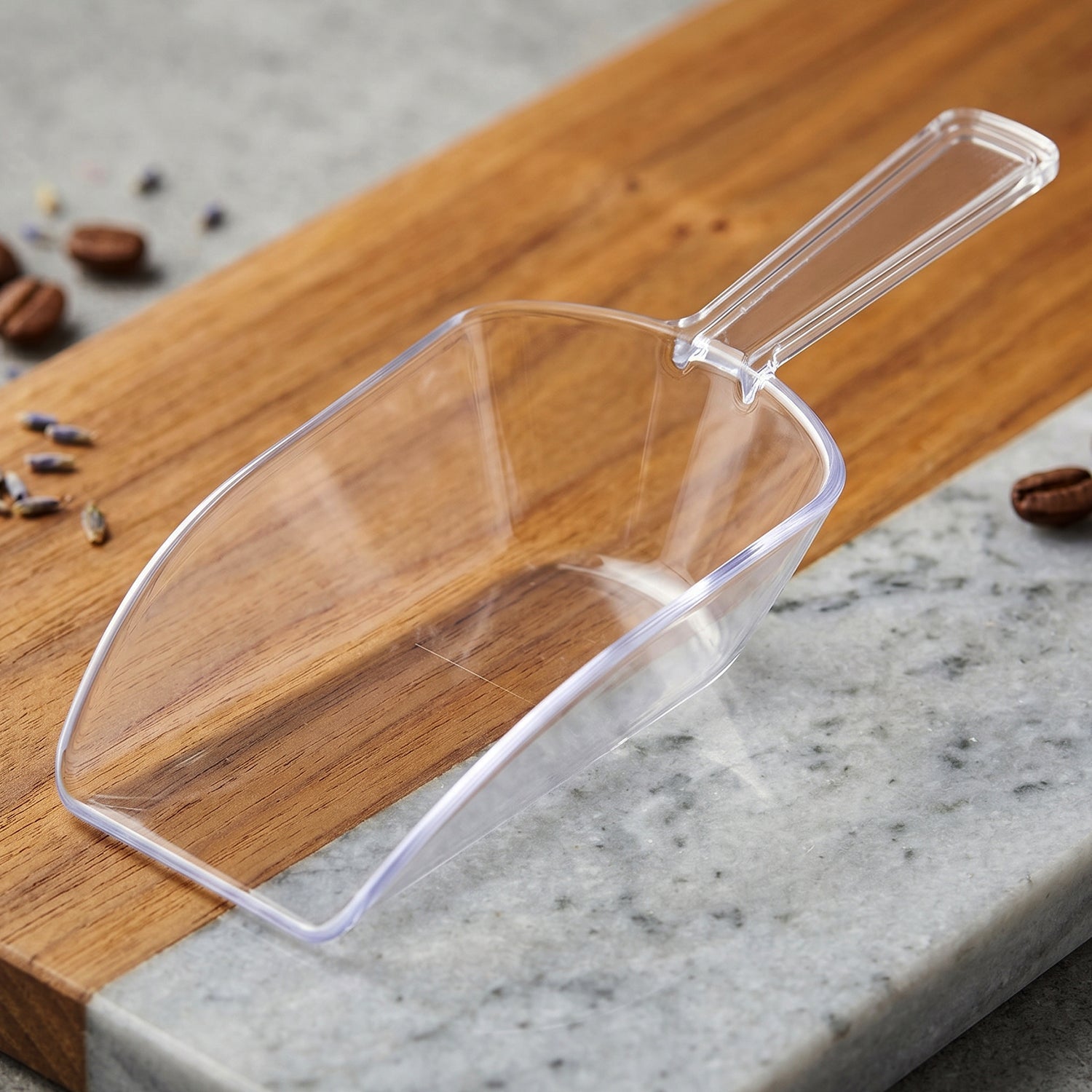 Handy 3 piece scoop set for measuring dry kitchen ingredients
