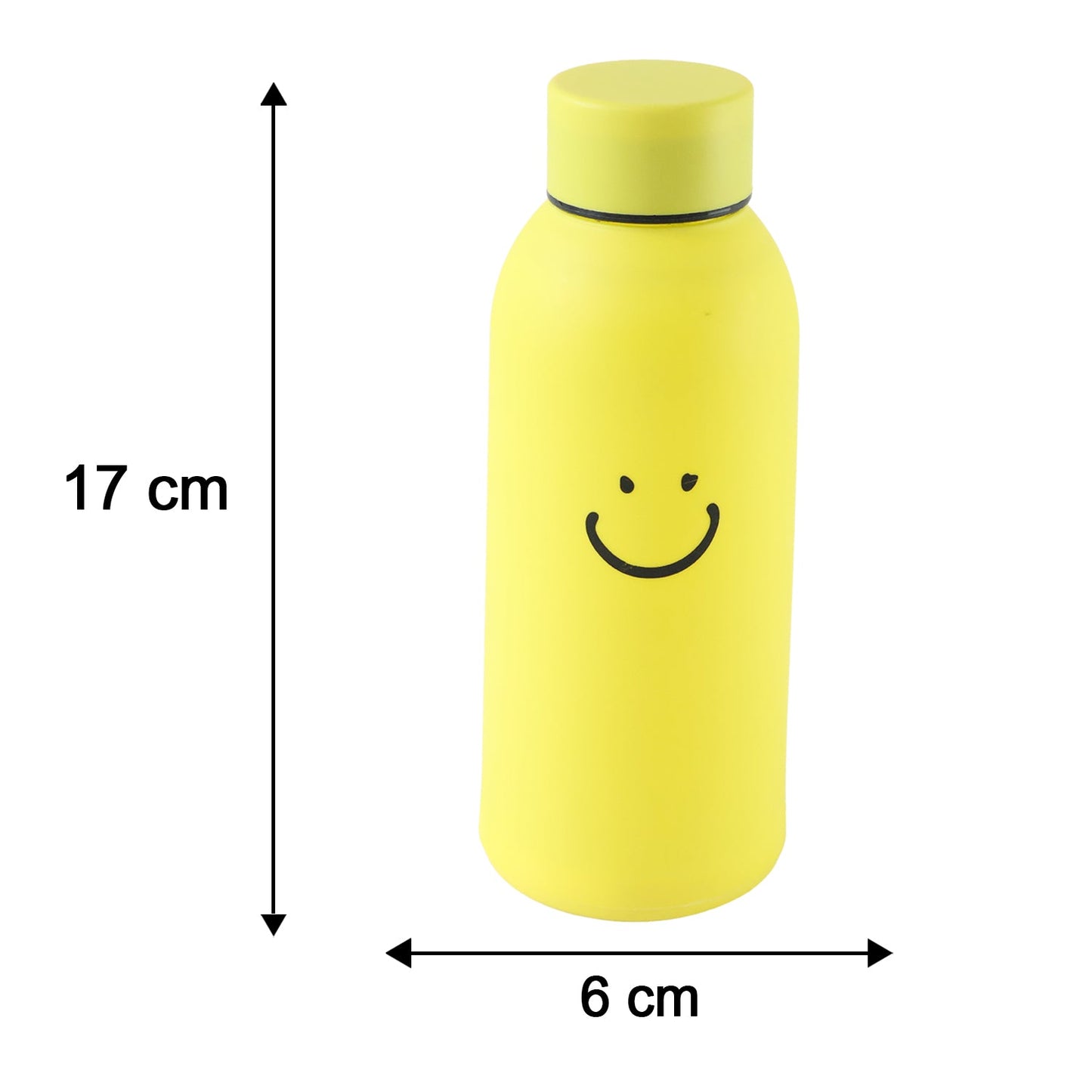 400 ML Smiley Face Glass Water Bottle with Sleeve