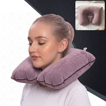 Velvet travel pillow flight rest