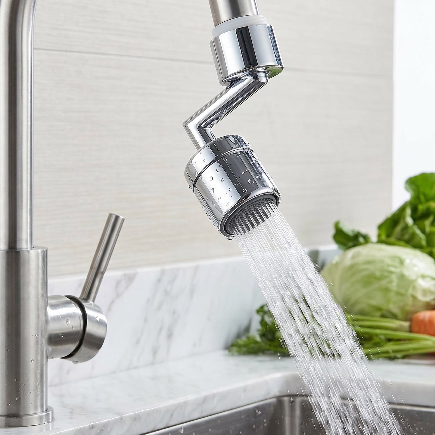 Faucet aerator nozzle detail