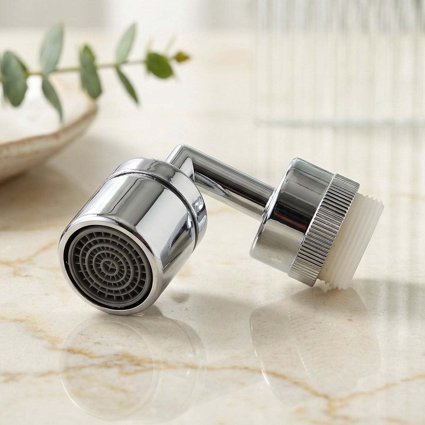 Faucet aerator feature view