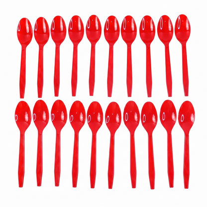 Plastic spoons party table use