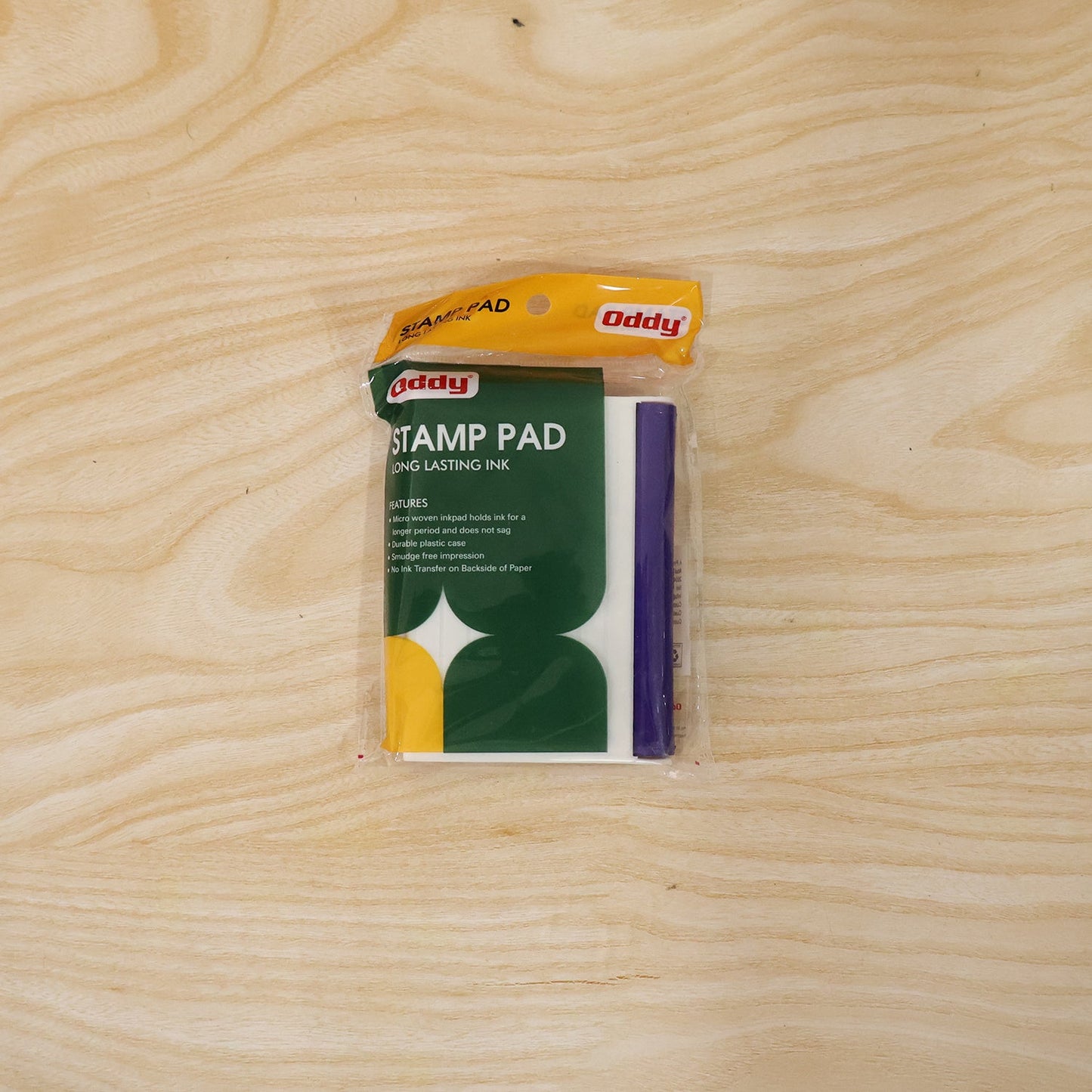 Practical use of the Oddy ink stamp pad in office or craft setting.