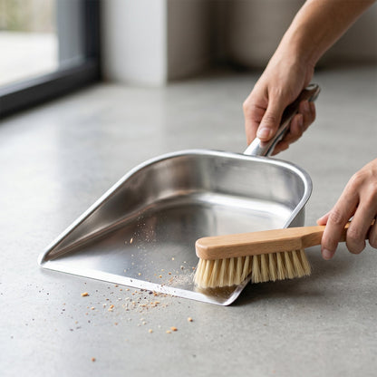 Steel dustpan white bg
