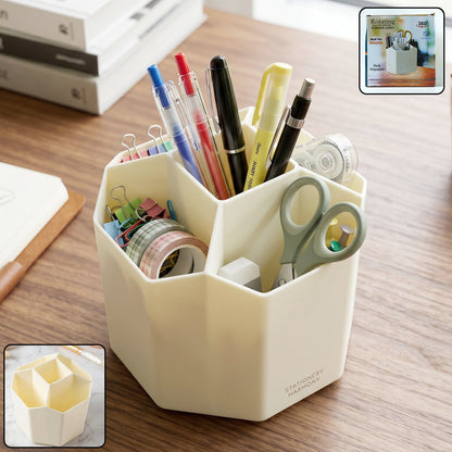 360 rotating desk organizer pen holder