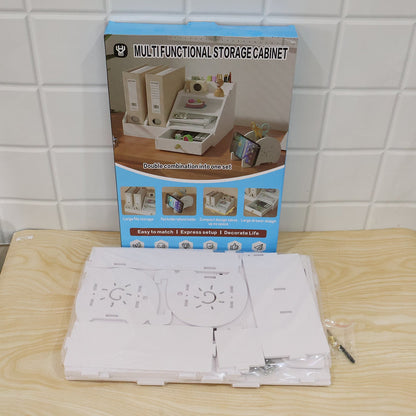 Desk organizer cabinet set