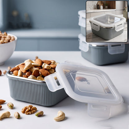 Square Stainless Steel Food Storage Container 400ml