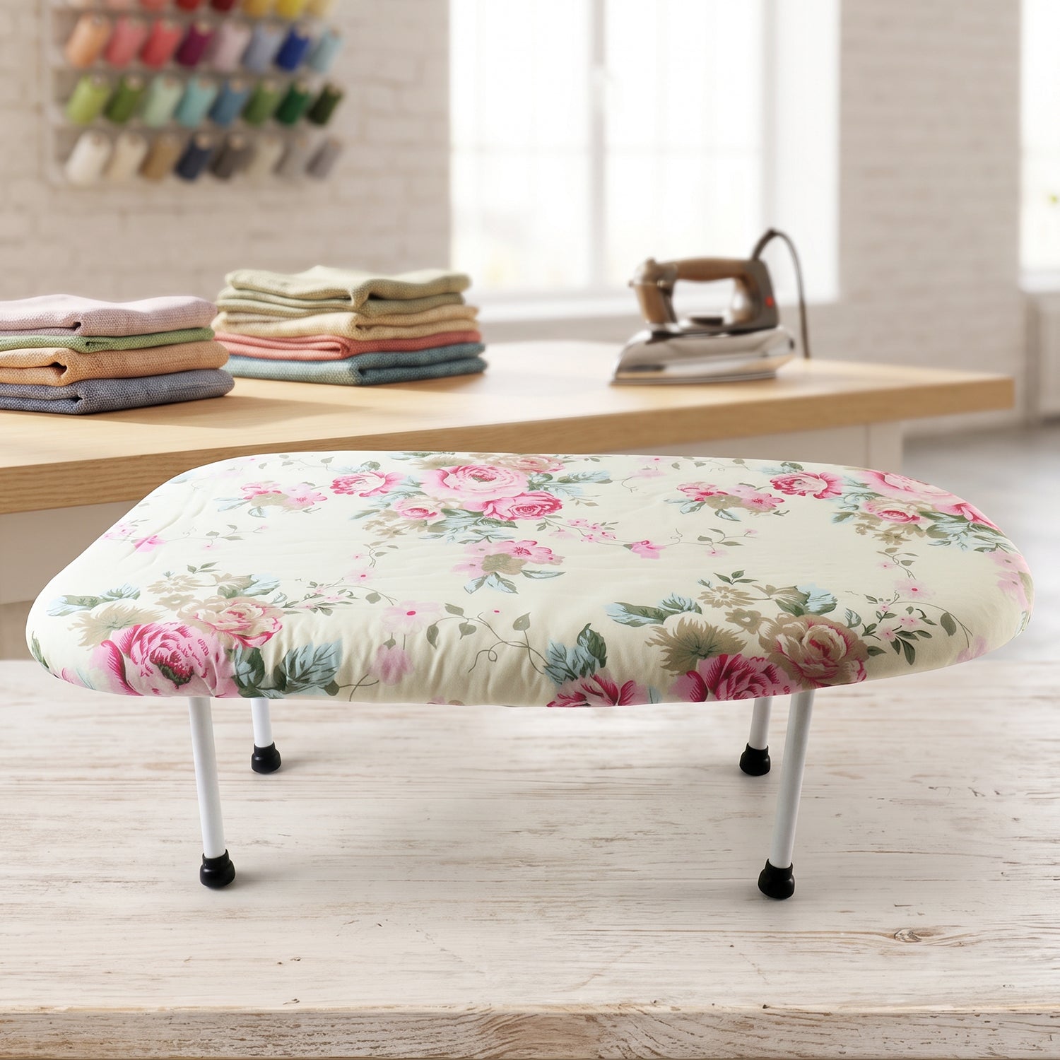 Portable iron board with heat resistant cotton cover