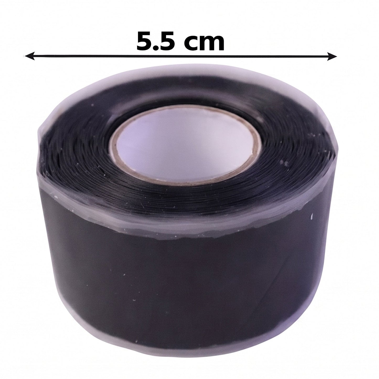 Silicone repair tape in a roll ready for use