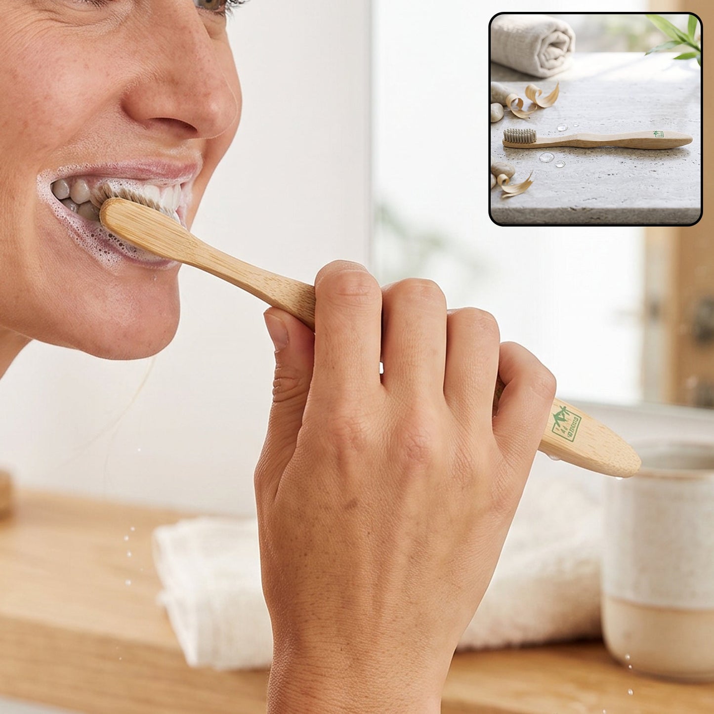 Eco Friendly Bamboo Toothbrush Soft Bristles for Travel
