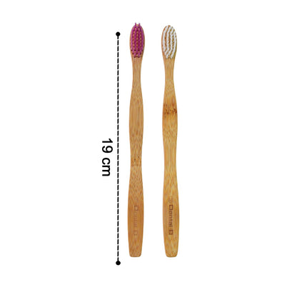 Women Bamboo Toothbrush Set Soft Bristles Eco Friendly