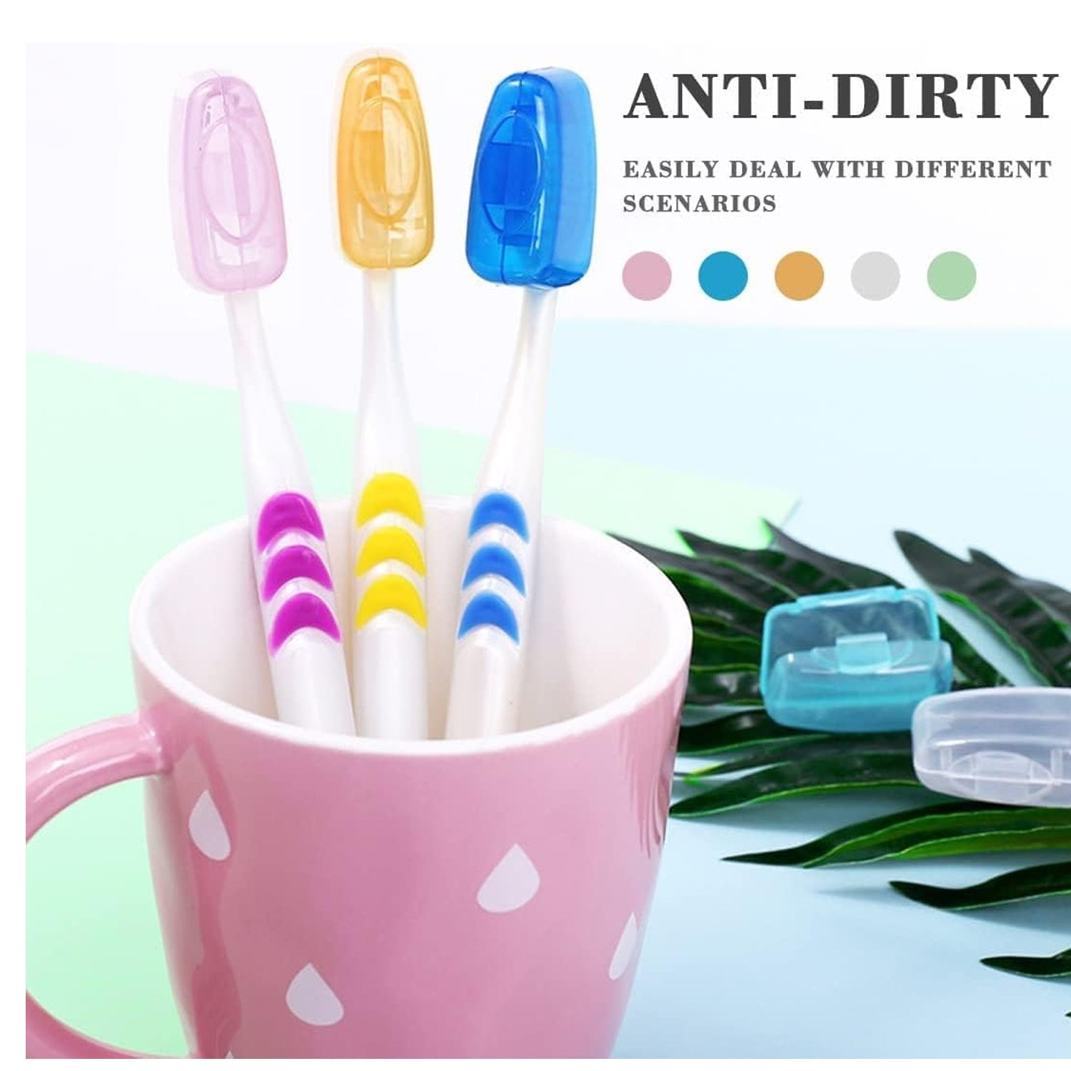 Protective toothbrush caps to keep brush heads clean and dust free