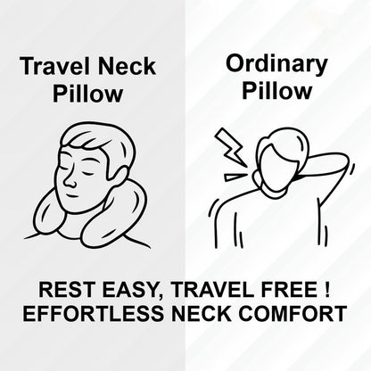 Travel neck cushion with adjustable strap for a snug fit