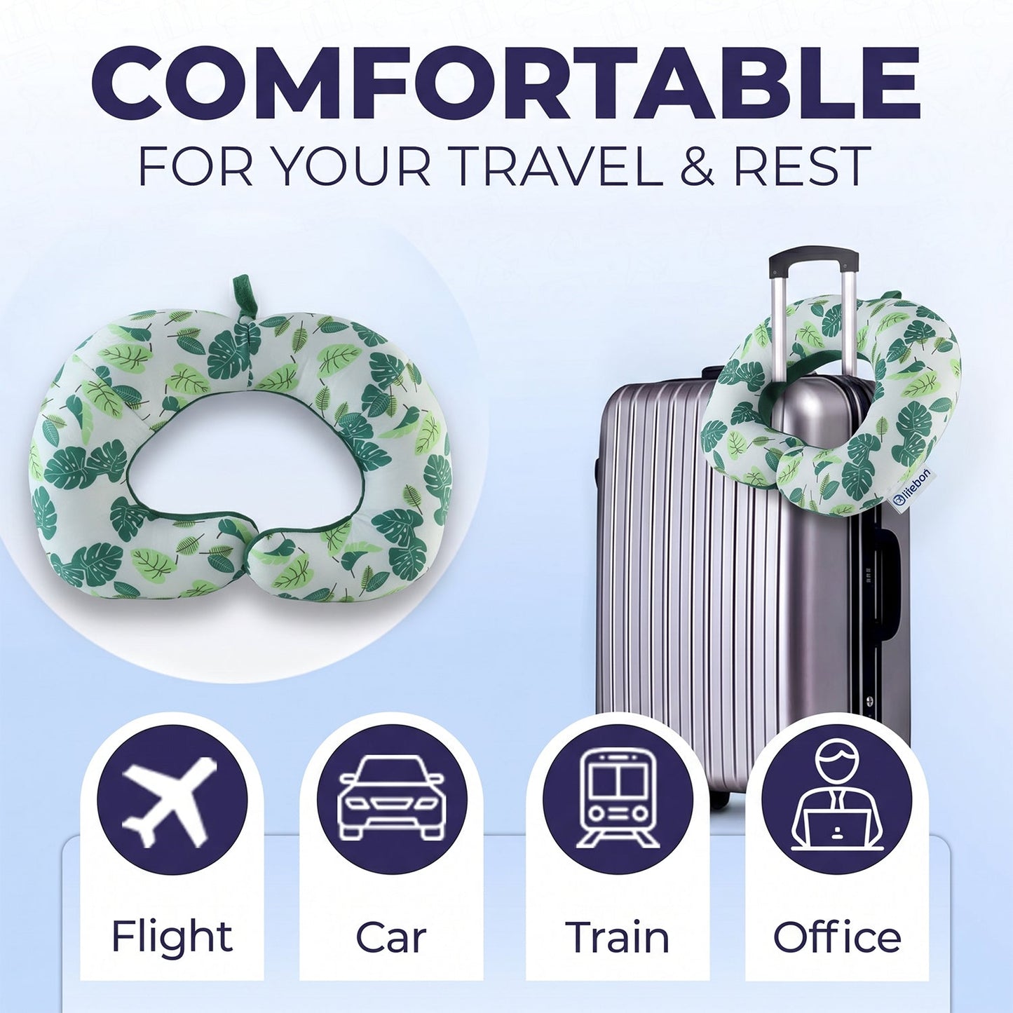 U shape pillow size view