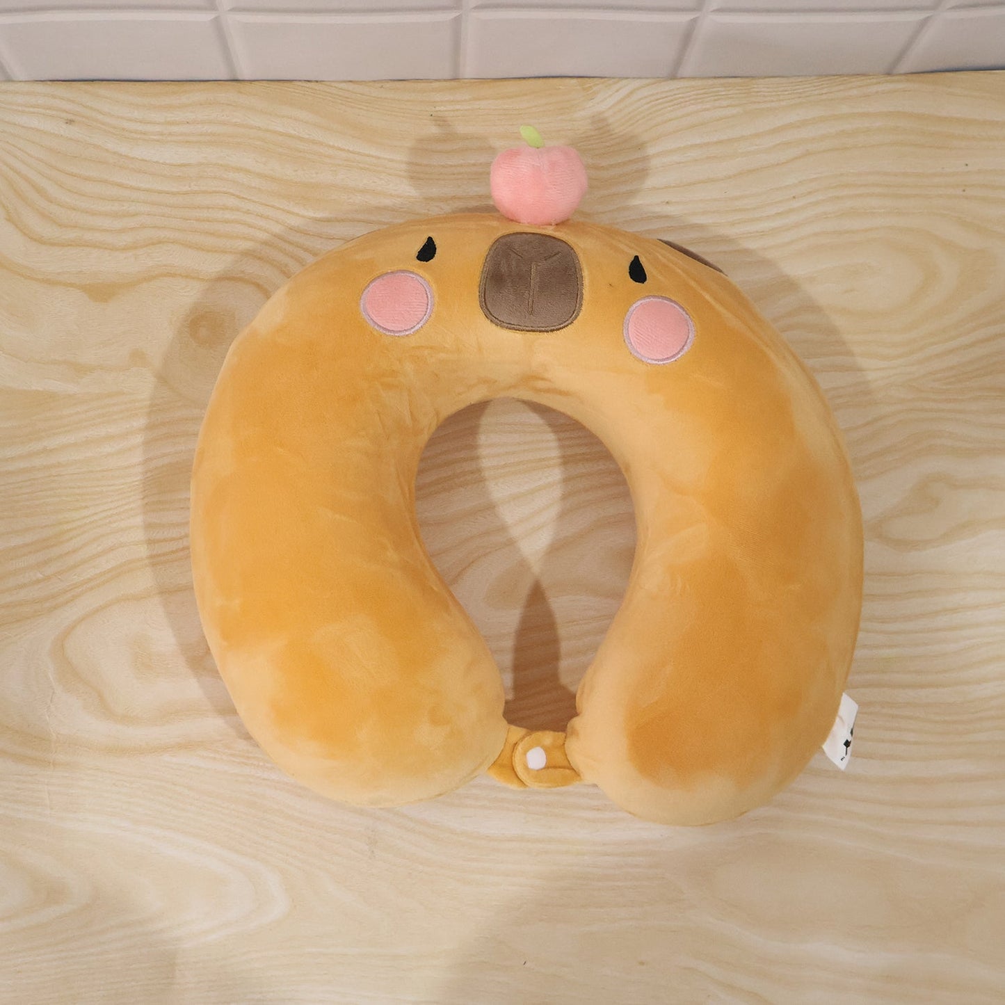 Fun capybara plush travel pillow for children and teens