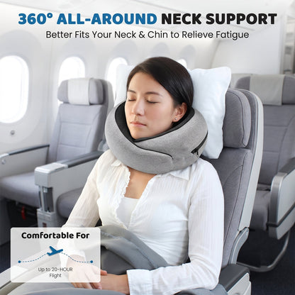 Ergonomic U shaped pillow to reduce neck strain while travelling
