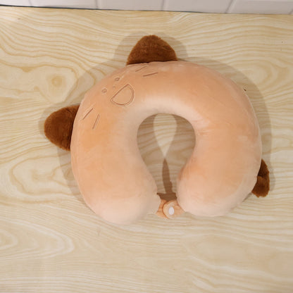 Fun cat shaped travel neck pillow with soft ears
