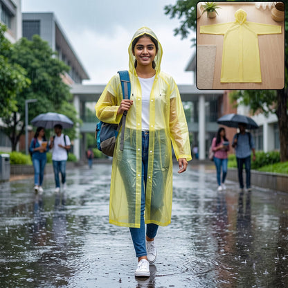 EVA lightweight hooded rain coat