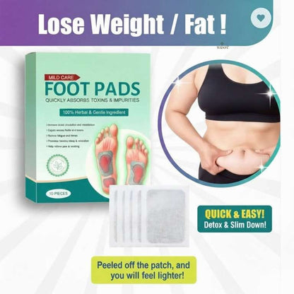 🌿 Natural Detox Foot Pads – Herbal Foot Patch for Body Cleansing😌 & Better Sleep😴.  BUY 1 GET 1 FREE (10+10 = 20 Pads)