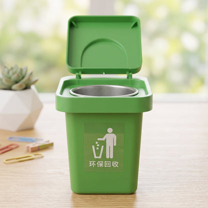 Mini Wall Mounted Ashtray Dustbin with Flip Lid