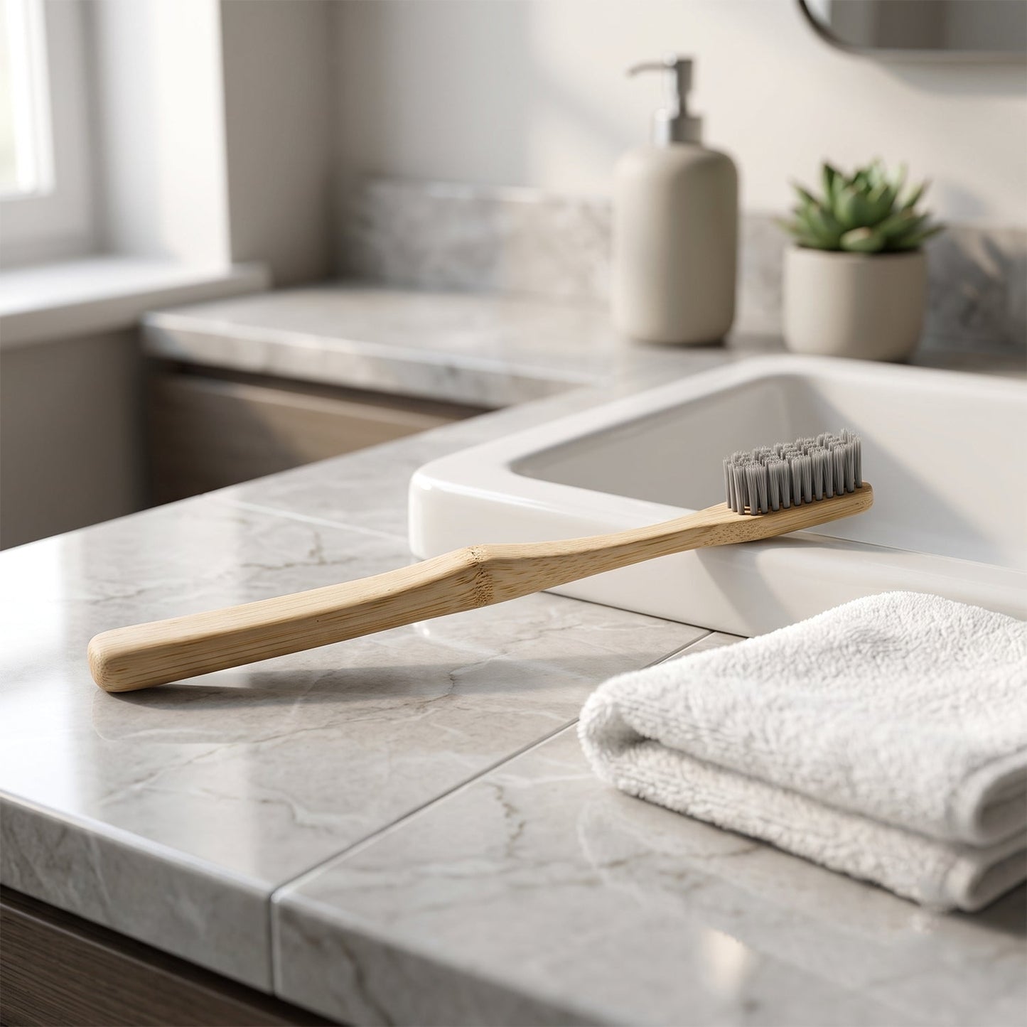 Biodegradable Bamboo Toothbrush Soft Bristle Adult