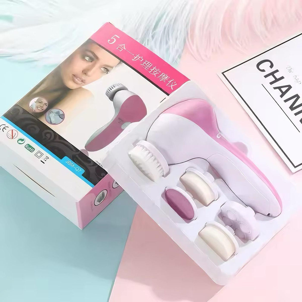 Premium Quality Facial Massager – 5-in-1 Body Cleanser & Exfoliator | VelvaBloom