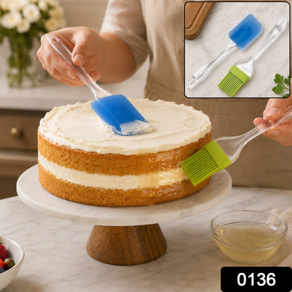 Silicone Cake Pastry Brush & Spatula Baking Set